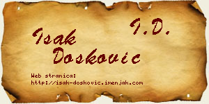 Isak Dosković vizit kartica